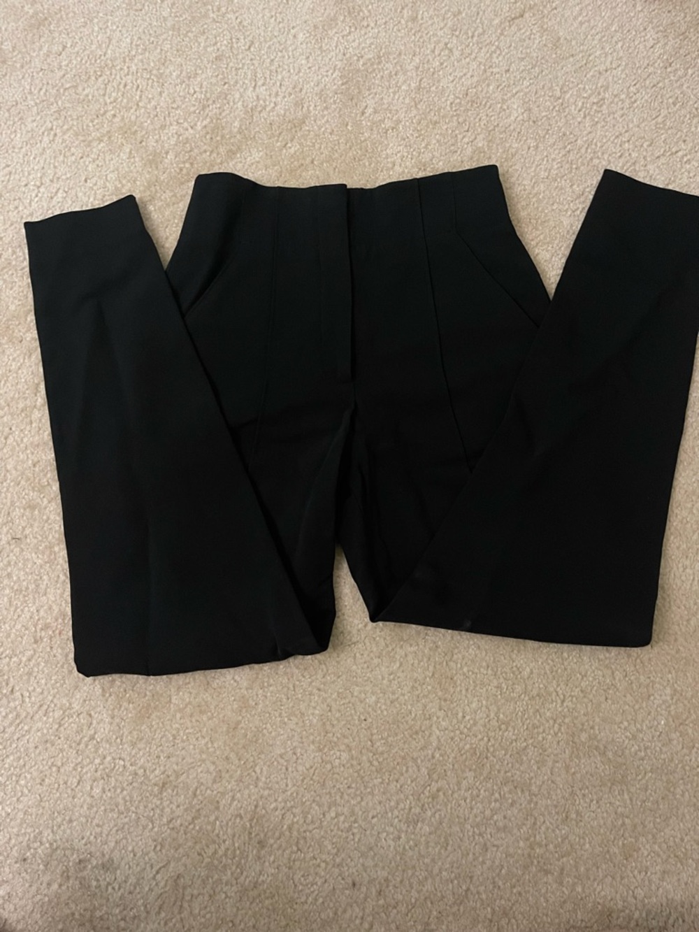 ALC Black High-Waist Tailored Ankle Pants